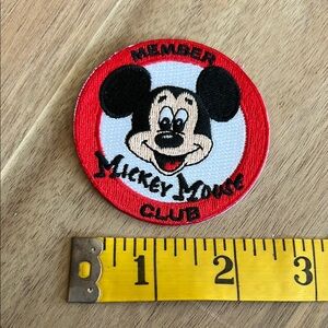 Disney Mickey Mouse Club Patch - Red, Black, and White